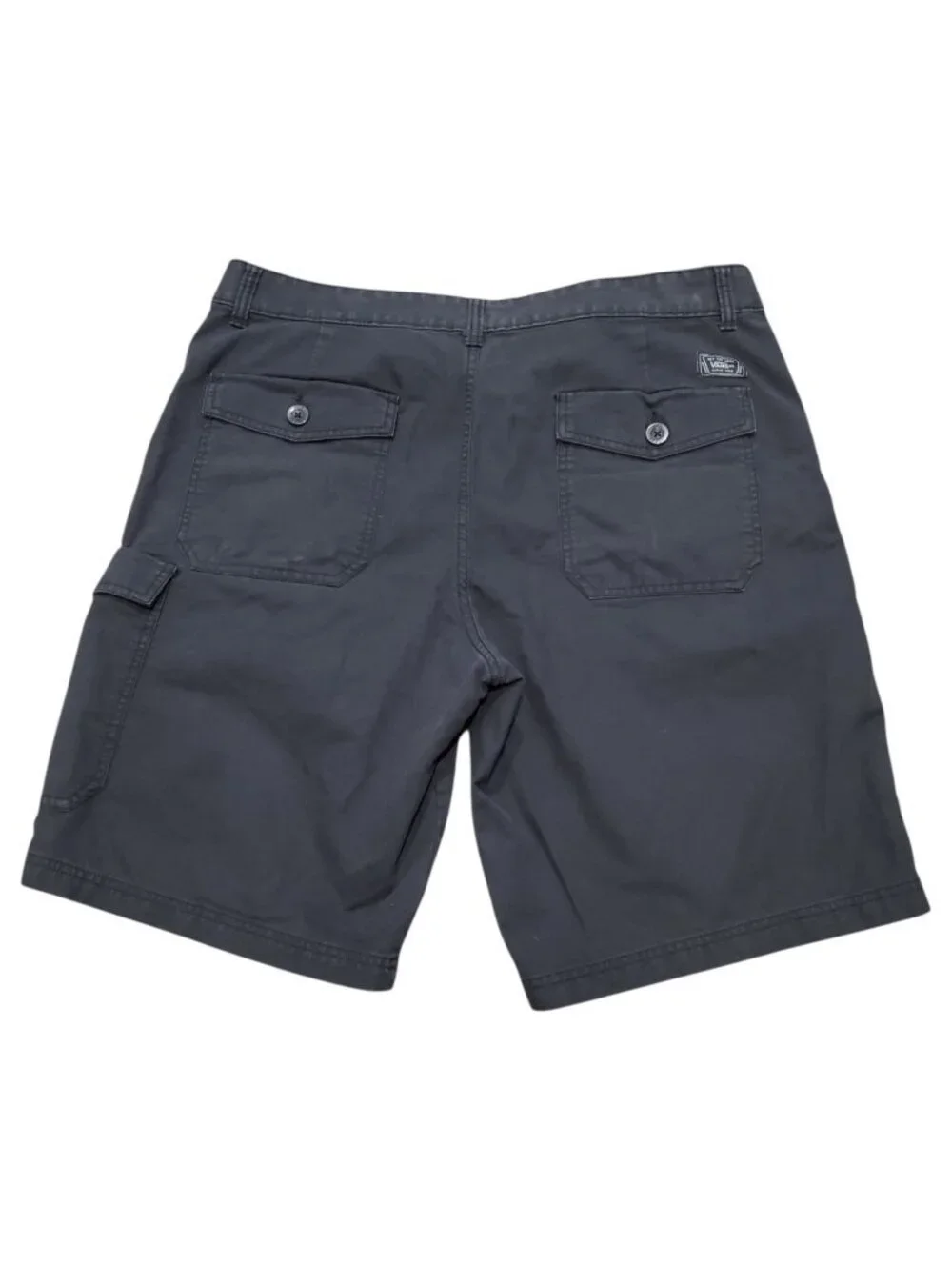 VANS Off The Wall Men's Sz 38 Flat Front Cargo Shorts 100% Cotton in Black